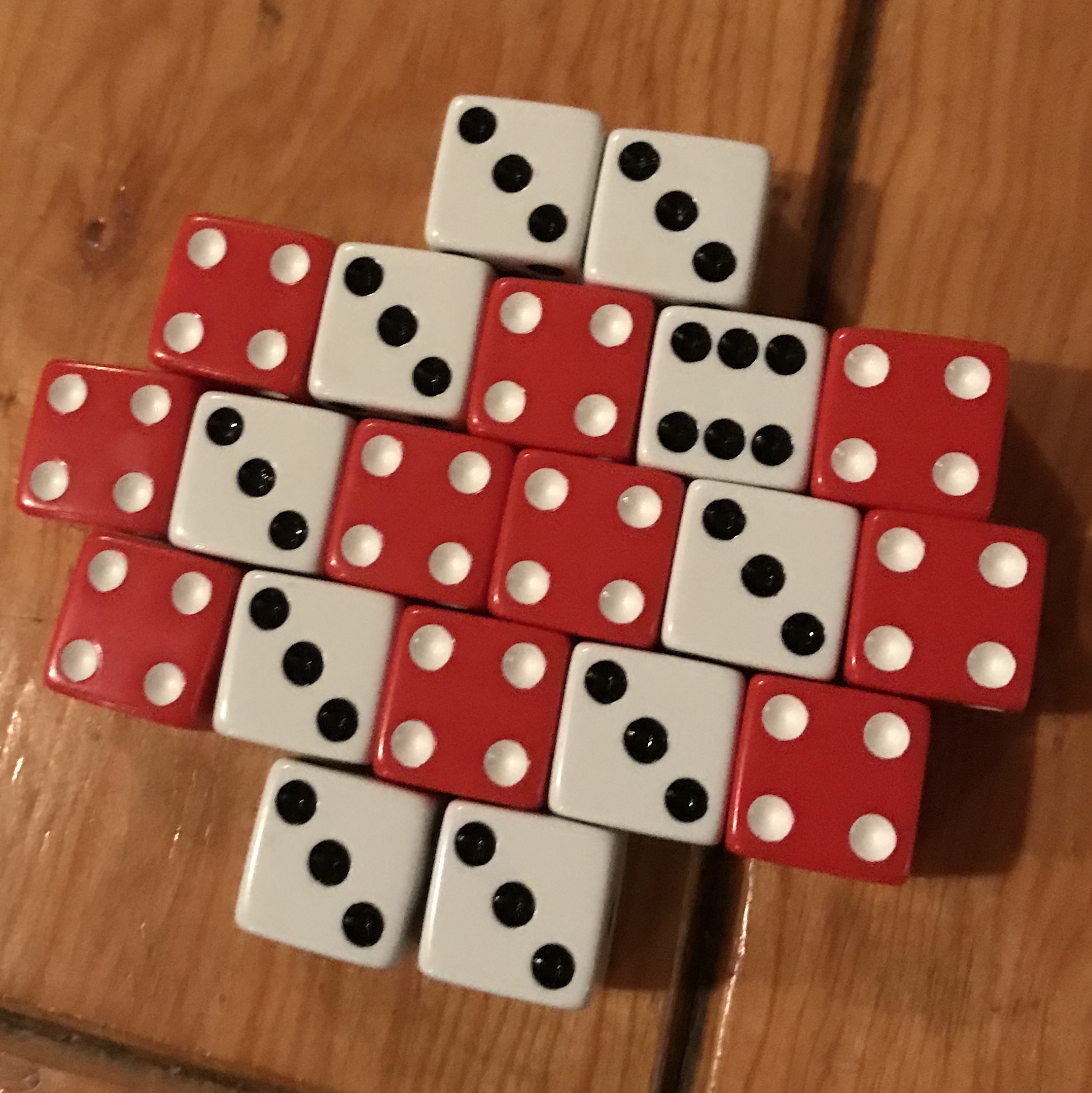 Image of playing Tenzi dice game.